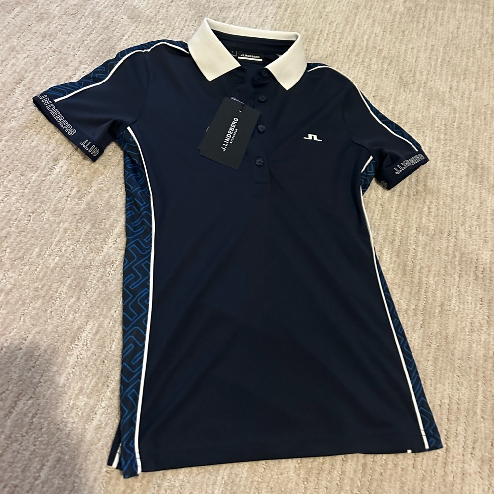 J.Lindeberg Navy Golf/Tennis Polo Shirt BNWT